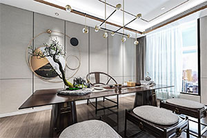 中型現代辦公室裝修設計全景效果圖