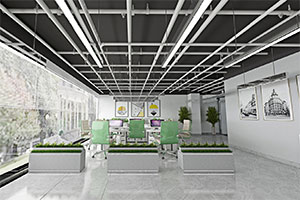 商貿公司辦公室裝修設計全景圖