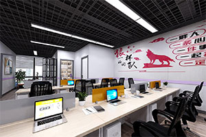 375方小型科技公司辦公室裝修設(shè)計(jì)全景案例