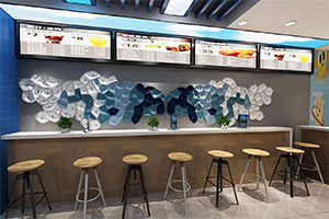 小型快餐店裝修設計全景效果圖