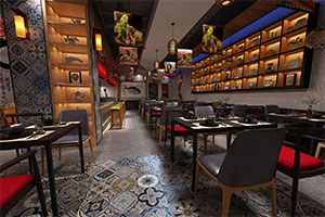 日本餐飲店裝修設計全景圖