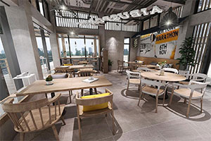 小型蛋糕店裝修設計全景圖