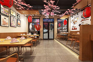 日式壽司店裝修設計全景效果圖