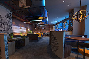 850平工業(yè)風(fēng)魚餐廳裝修設(shè)計(jì)全景案例